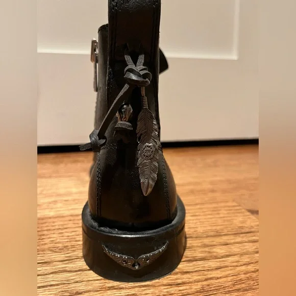 Zadig Voltaire black biker boots - Picture 2 of 6